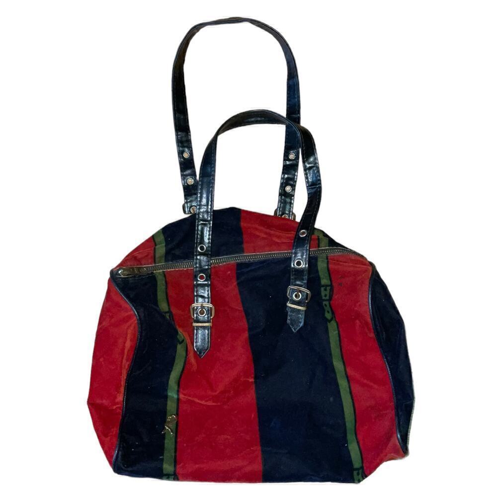 Vintage Roberta di Camerino Velour Trompe L'oeil Duffle Boston Bag - Picture 13 of 14